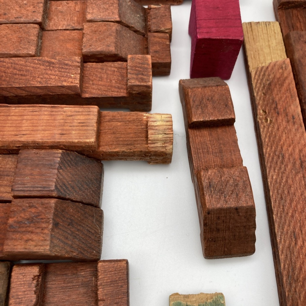 Vintage Balsam Original Hewn Square American Logs Set No. 815 68 Pieces - Picture 11 of 16